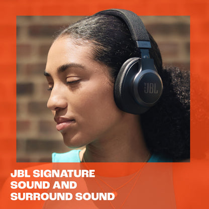 JBL Live 770NC - Wireless Over-Ear Headphones with True Adaptive Noise Cancelling with Smart Ambient, Up to 65 Hours of Battery Life, Comfort-fit Fabric Headband & Carrying Pouch (Sandstone)