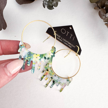 Dripping "Slime" Hoop Earrings: Limited SPRING Patterns