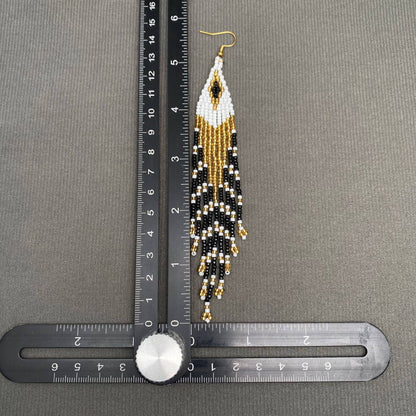 Seed Beads Fringe Dangle Earrings MIO70887 - BJ/SB