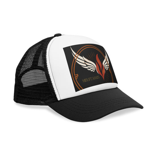 Midlife Wing Mesh Cap with Winged Flame Design