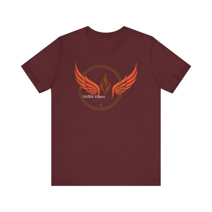 Midlife Khaos Winged Flame Tee, Unisex Short Sleeve Shirt, Casual Wear