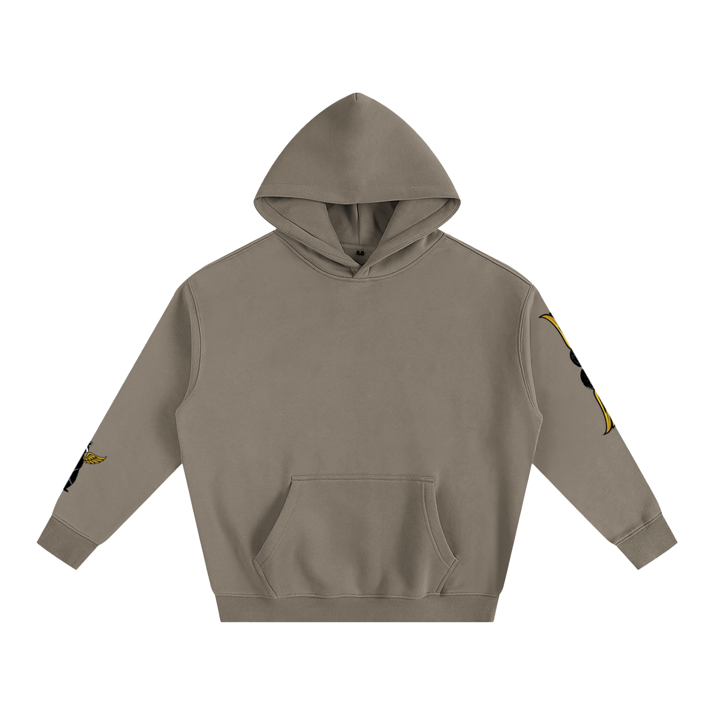 Oversize Fleeced Hoodie Smiley Face