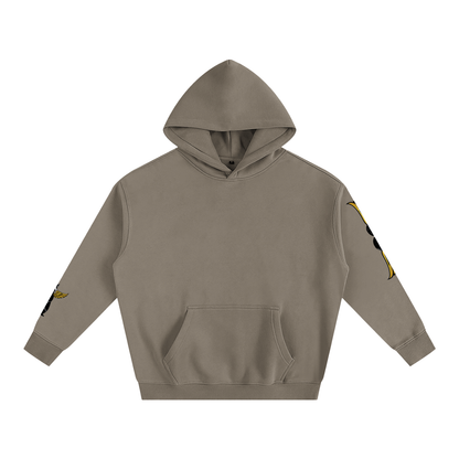 Oversize Fleeced Hoodie Smiley Face