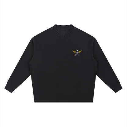 Knitted Round Neck Oversize Sweatshirt Skeletor