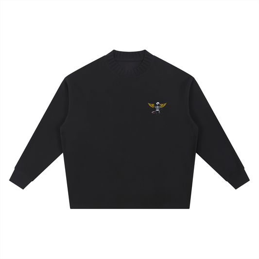 Knitted Round Neck Oversize Sweatshirt Skeletor