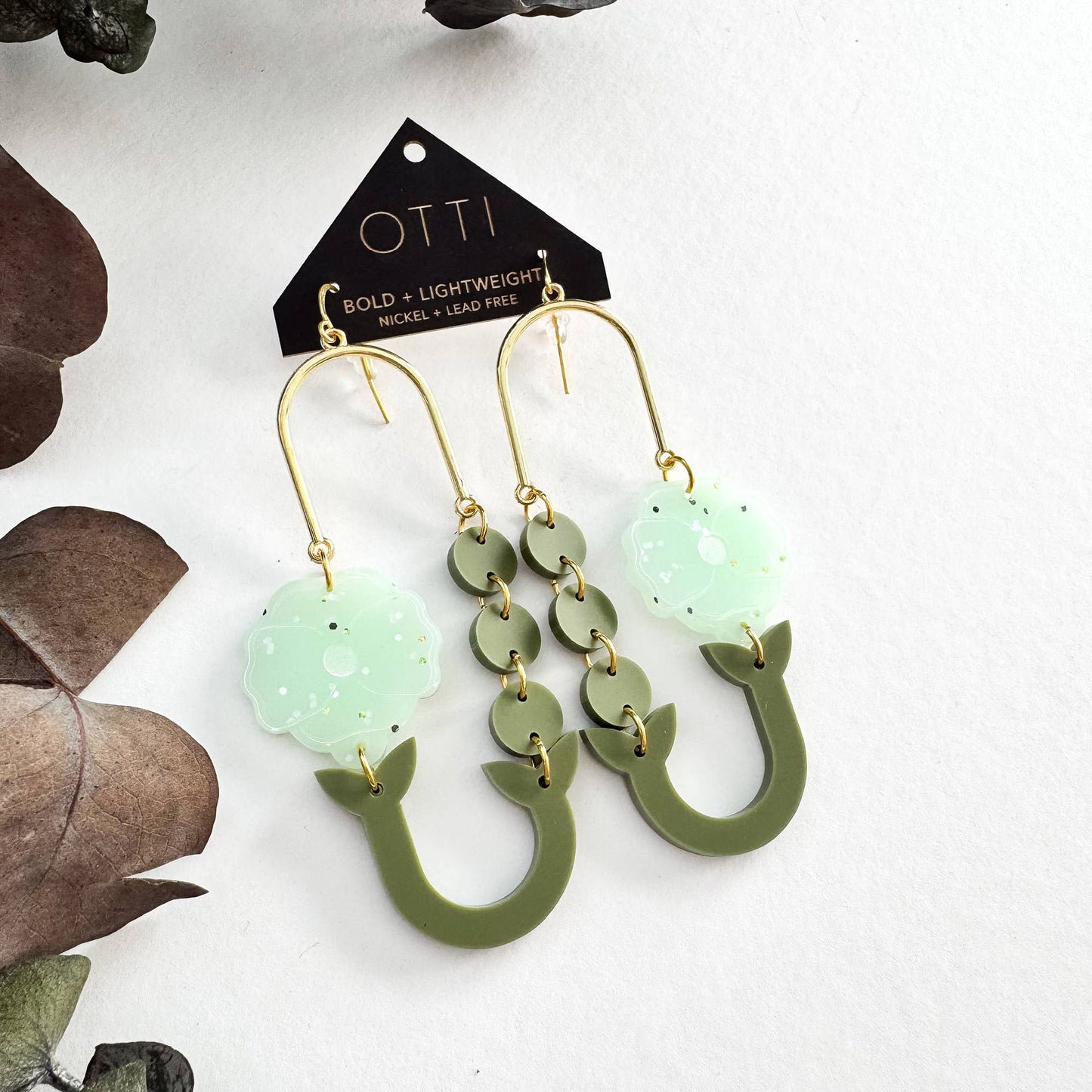 Botanical-Inspired Acrylic Earring: POPPY LOOP (Seasonal)