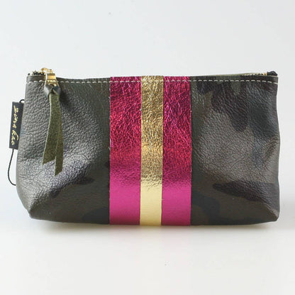 The Smaller CAMO STRIPE Makeup Clutch: Bardot