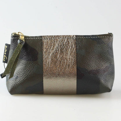 The Smaller CAMO STRIPE Makeup Clutch: Bardot