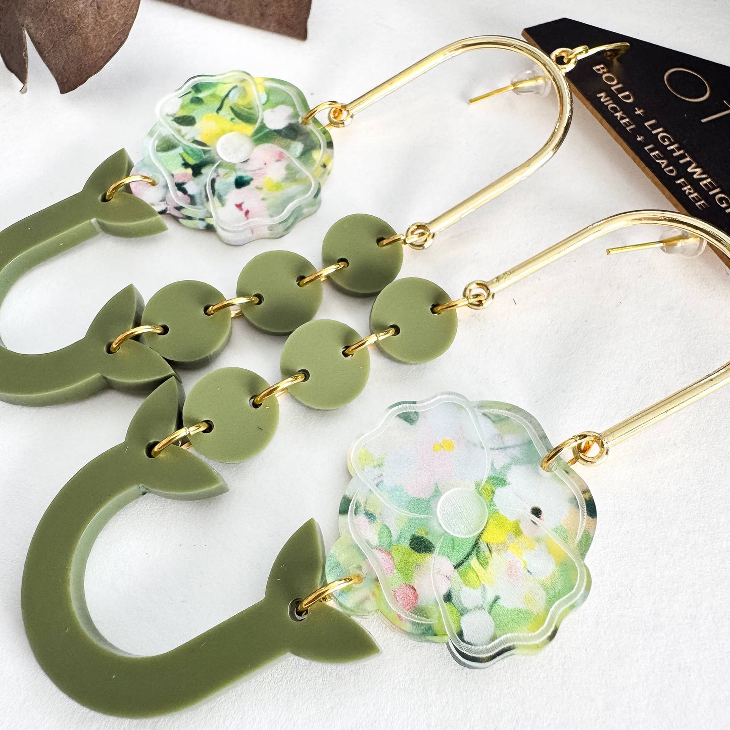 Botanical-Inspired Acrylic Earring: POPPY LOOP (Seasonal)