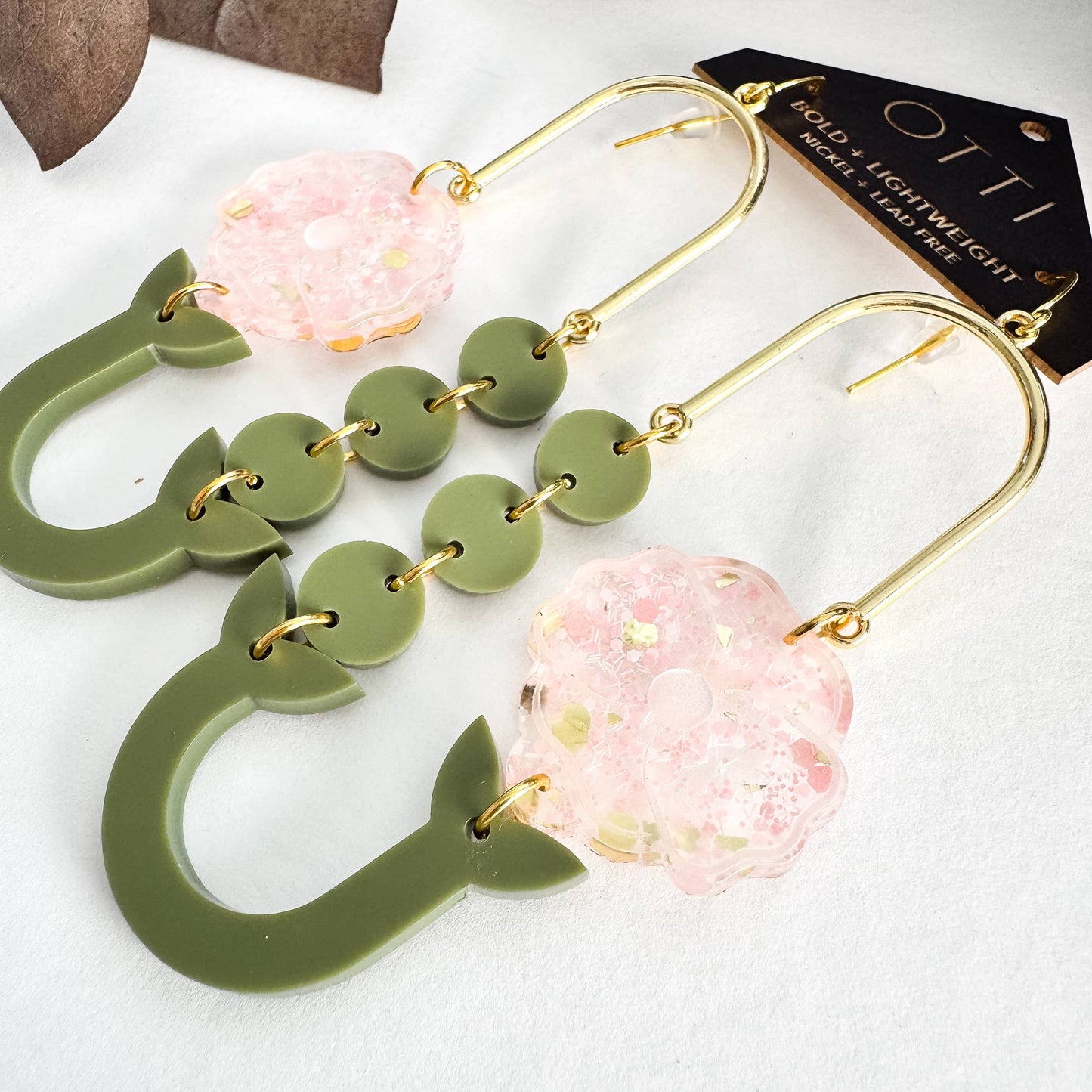 Botanical-Inspired Acrylic Earring: POPPY LOOP (Seasonal)