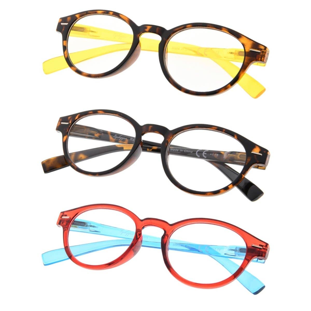 3 Pack Classic Stylish Reading Glasses