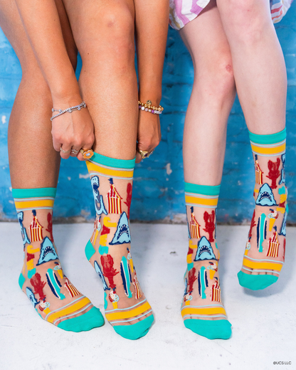 JAWS Carnival Classics Sheer Crew Sock