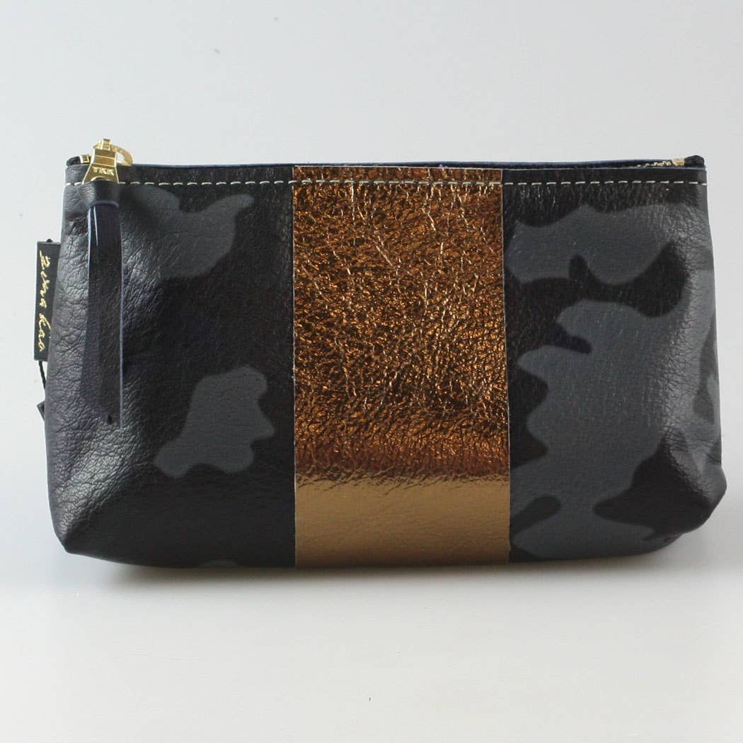 The Smaller CAMO STRIPE Makeup Clutch: Bardot