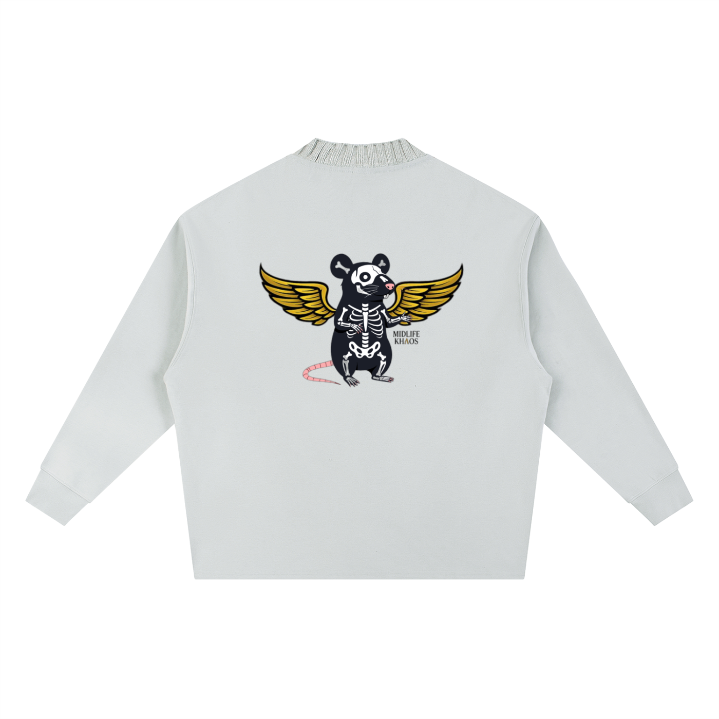 Knitted Round Neck Oversize Sweatshirt Skeletor