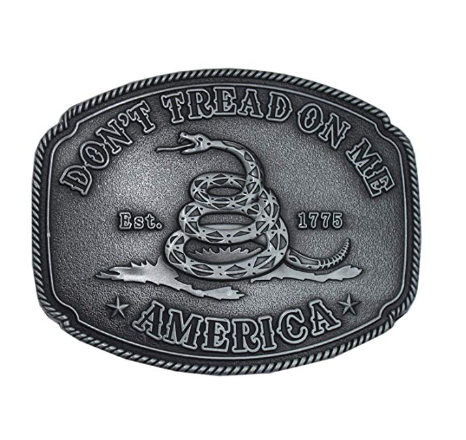 Don't Tread On Me Western Cowboy Belt Buckle 1637ATS