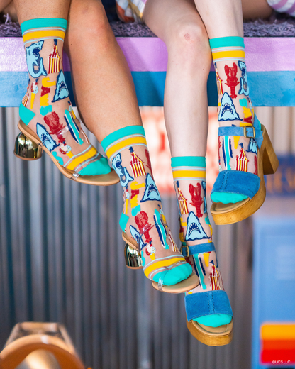 JAWS Carnival Classics Sheer Crew Sock