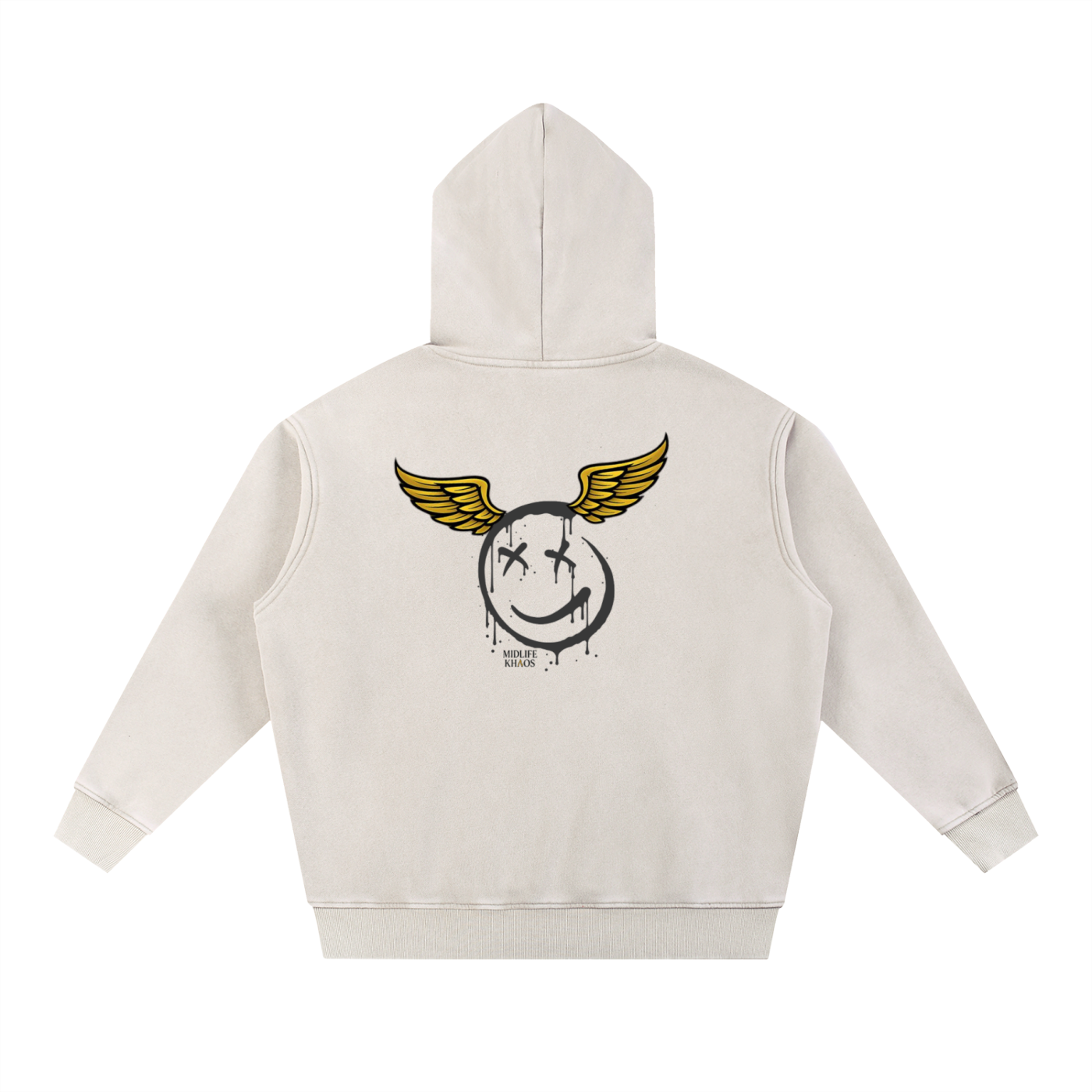 Snow Wash Fleece Oversize Hoodie Anatomical Heart