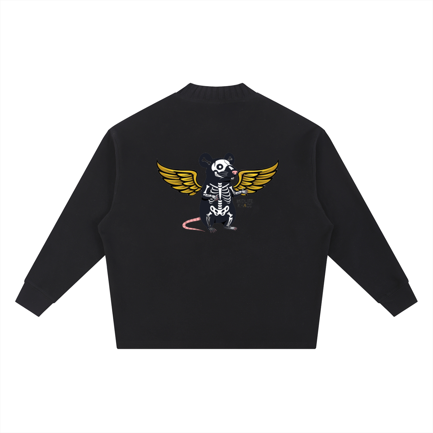 Knitted Round Neck Oversize Sweatshirt Skeletor