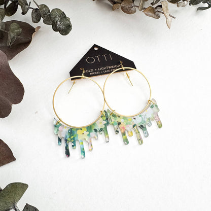 Dripping "Slime" Hoop Earrings: Limited SPRING Patterns