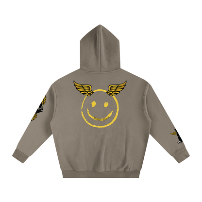Oversize Fleeced Hoodie Smiley Face