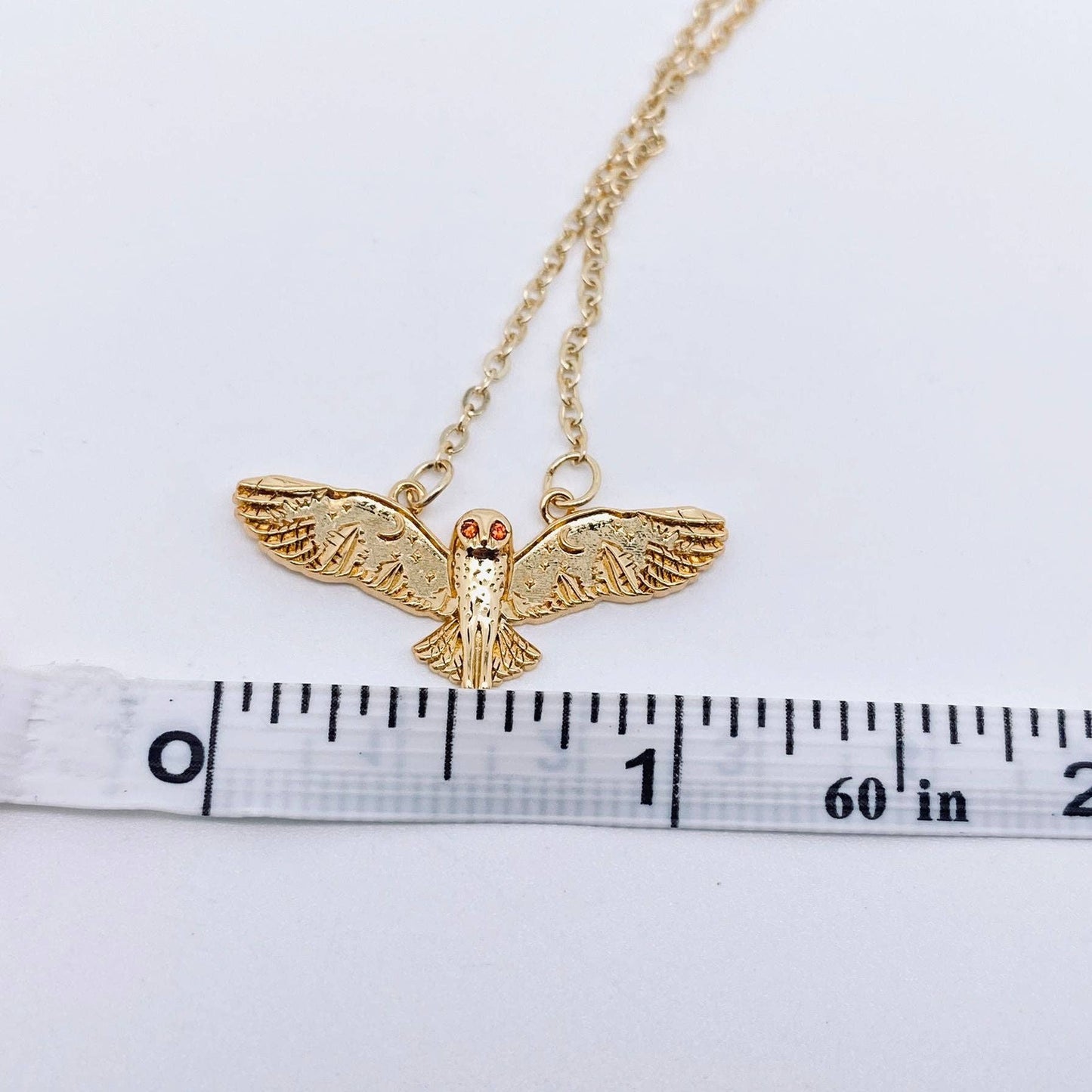 Owl Pendant Necklace 18K Gold Plated