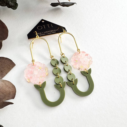 Botanical-Inspired Acrylic Earring: POPPY LOOP (Seasonal)