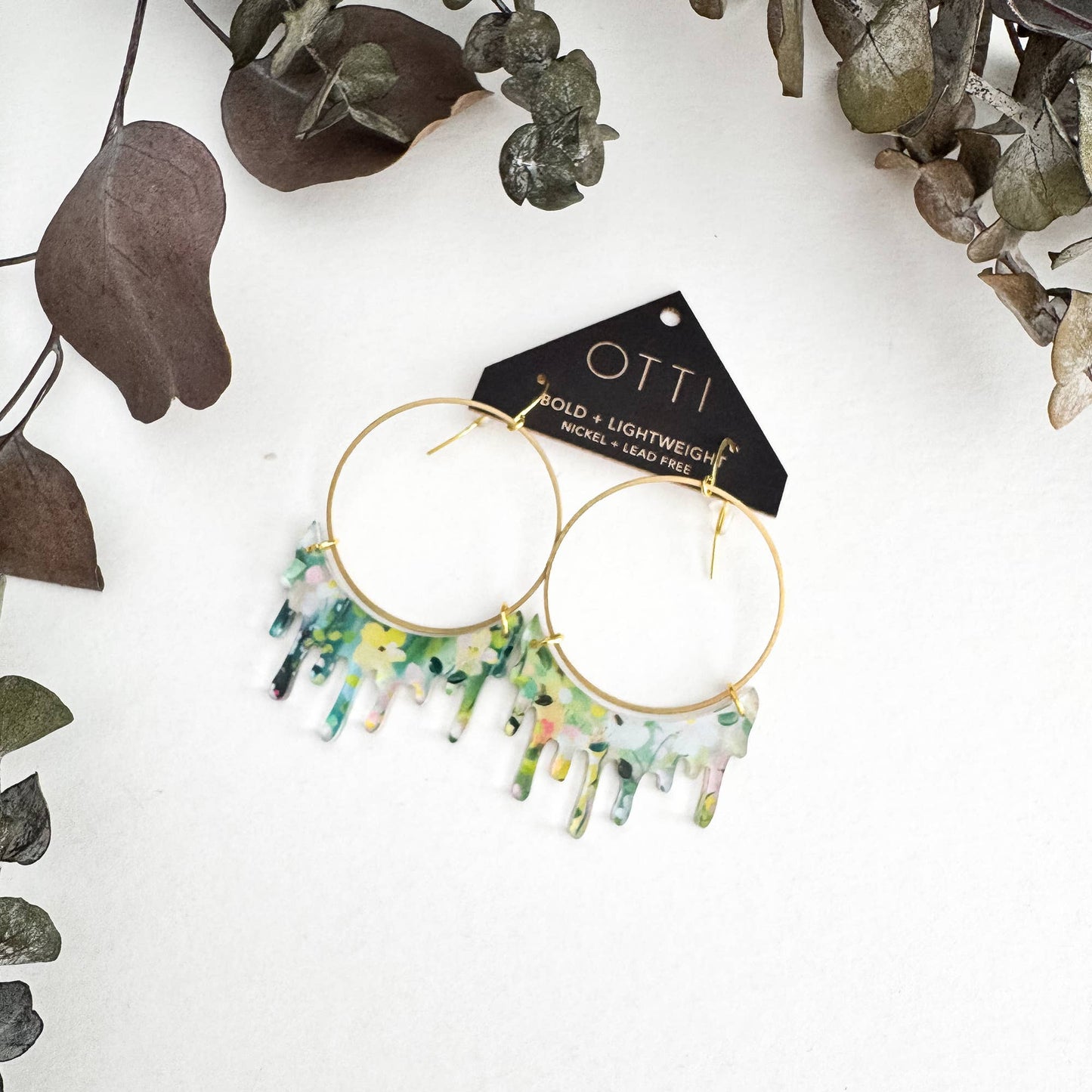Dripping "Slime" Hoop Earrings: Limited SPRING Patterns