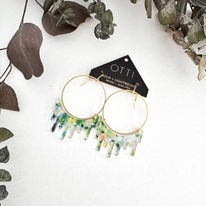 Dripping "Slime" Hoop Earrings: Limited SPRING Patterns