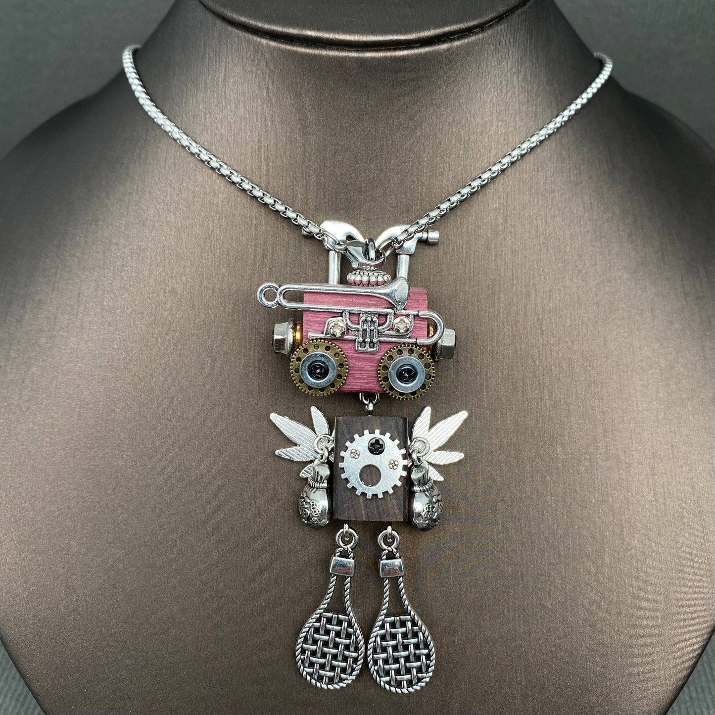 Multiple Styles Handmade Punk Robot Necklace - MIO68909
