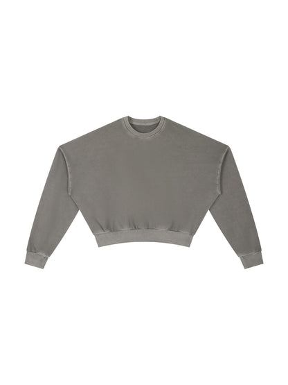 Vintage Washed Cropped Sweatshirt Uterus