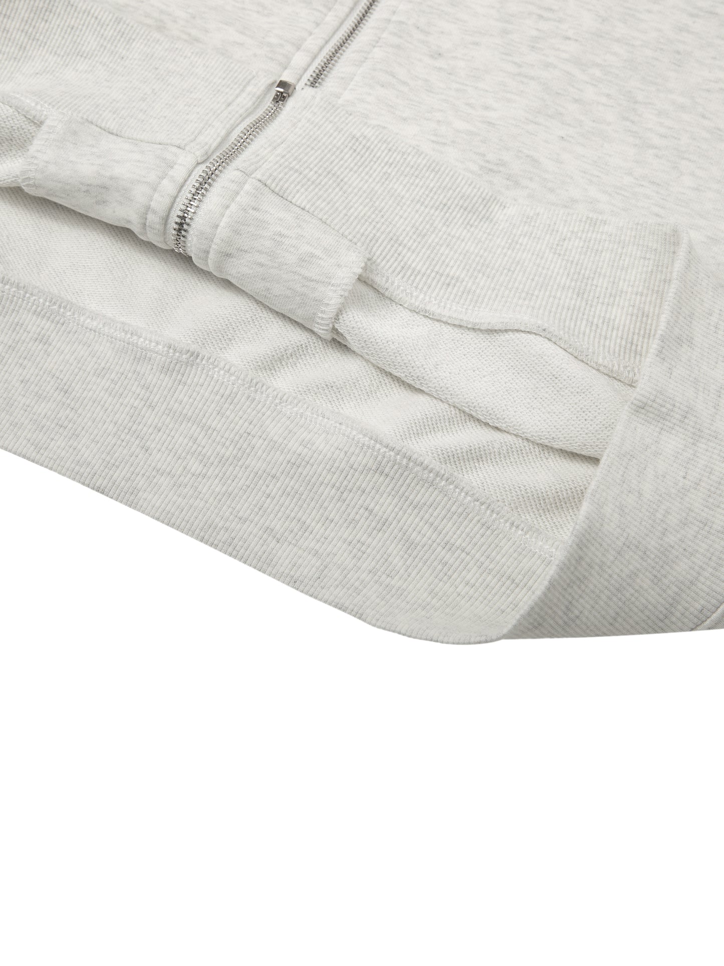 Essential Cropped Zip-Up Hoodie Raccoon